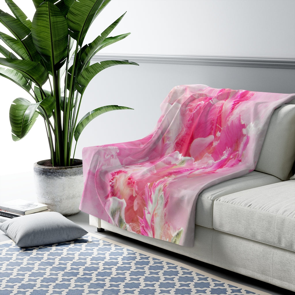 Throw Blanket The Peony Dreams Collection Soft Fleece Throw